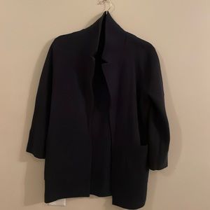 Classic J.Crew sweater blazer, size Small. Navy blue